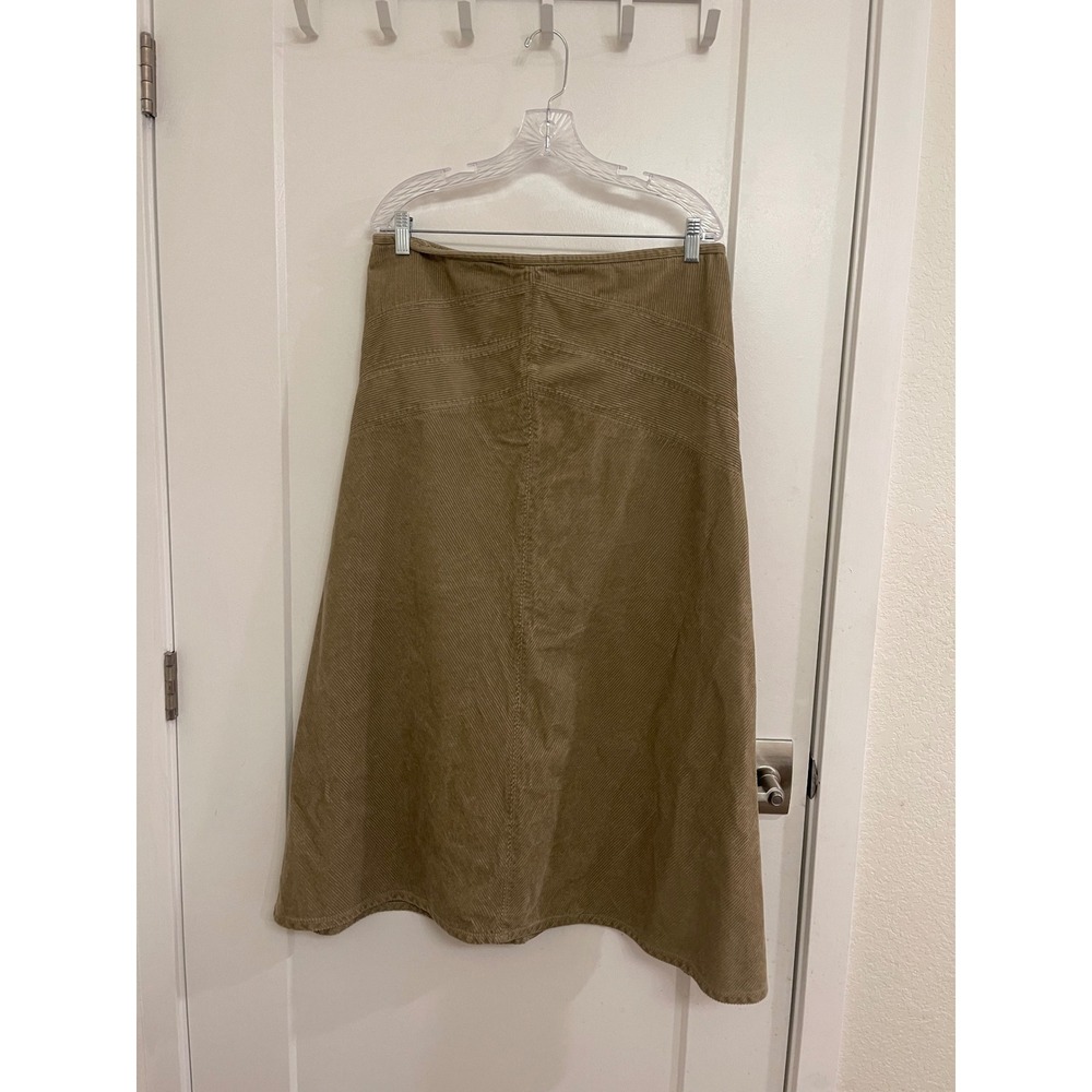 Vintage Woolrich Corduroy Maxi Skirt Brown Tan Cottagecore Prairie 90s